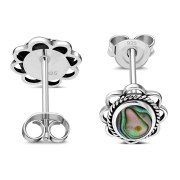 Abalone Oval Earrings - e362